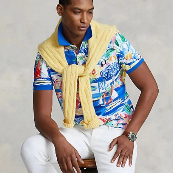 Polo Ralph Lauren Classic Fit Riviera-Print Polo Shirt